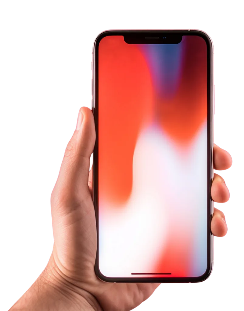 Smartphone mit der Casambi-App zur Steuerung des Lichtbilds